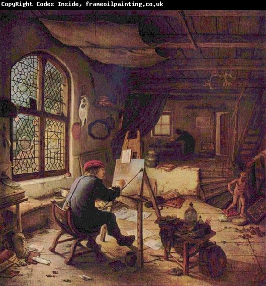Adriaen van ostade The painter in his workshop